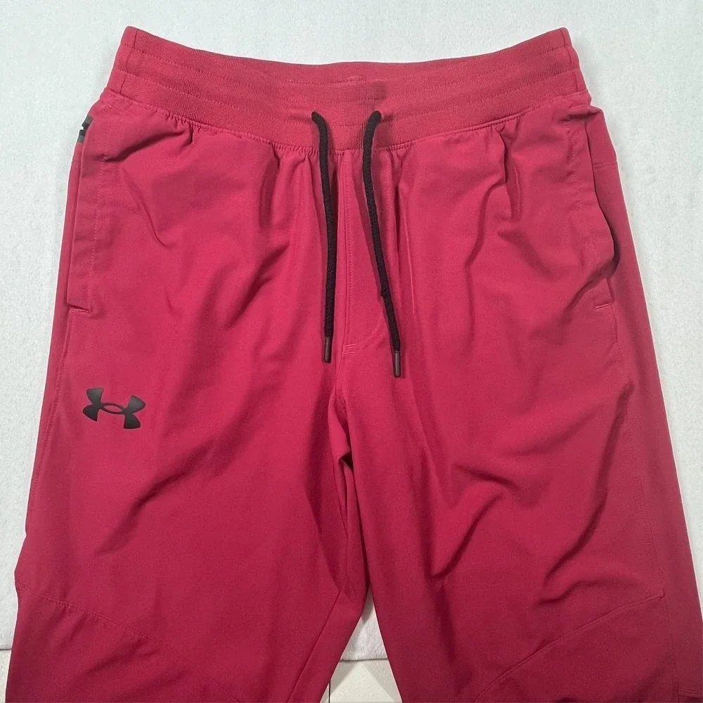 Under Armour Unstoppable Tapered Pants Mens Large Maroon 1376965 Athletic Gym